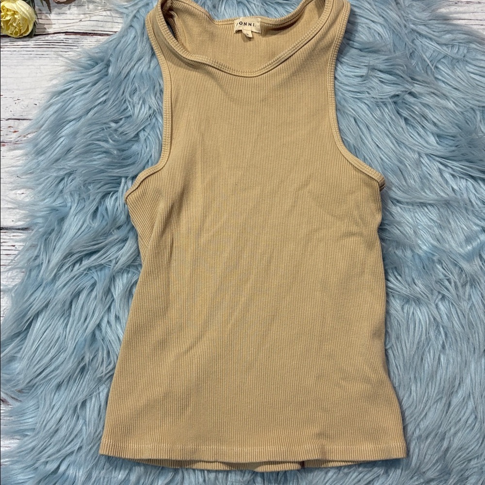 Donni Oat Rib High Neck Tank - Picture 5 of 8